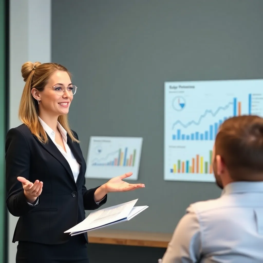 Finansal strateji uzmanımız sunum yaparken